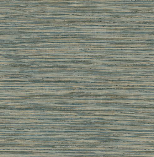 RoomMates Teal Dimensional Grasscloth Peel and Stick Wallpaper - color: Teal