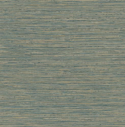 RoomMates Teal Dimensional Grasscloth Peel and Stick Wallpaper - color: Teal