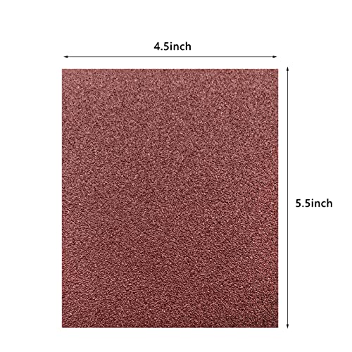 1/4 Sheet Sandpaper 4.5 x 5.5 Inch, Wet Dry Sand Paper, 30Pcs Sanding Sheets for Palm Sanders Hand Sanding Blocks on Woodworking, Metal, Primers, Automotive Paint, Detail Polishing (80 Grit) - style: 80Grit-30pcs