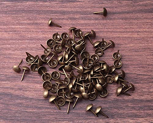 Sowaka 100 Pcs Antique Upholstery Nails Bronze Decorative Furniture Pins