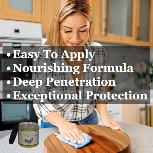 Refined Walnut Oil & Beeswax Cutting Board Wax, Unscented 8oz w/Brush Set - size: 8 Fl Oz + Brush Set