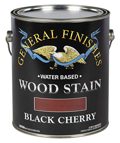 General Finishes Water Based Wood Stain, 1 Gallon, Black Cherry - color: Black Cherry, size: 1 Gallon
