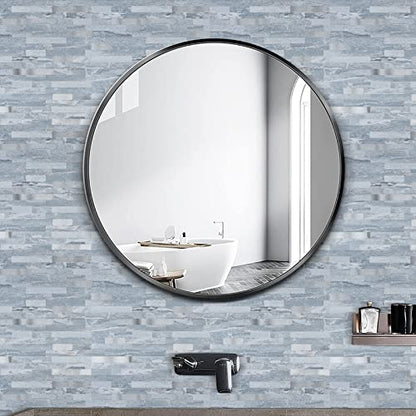 Midcard 10 Sheets Peel and Stick Backsplash PVC Wall Tile,for Kitchen Backsplash - color: Rectangular Dark blue with metallic silver