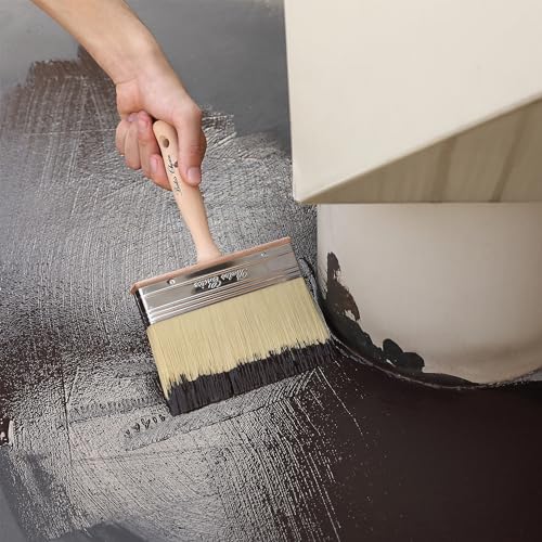Bates- Deck Stain Brush, 5 Inch, 2 Pack, Wooden Handle, Stain Brushes for Wood, Deck Brush, Large Paint Brushes