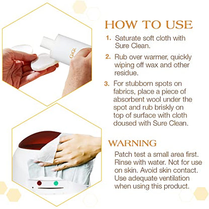 GIGI Sure Clean Surface Cleaner for Warmers, Wax Residue Remover, 16 fl oz - size: 16 Fl Oz (Pack of 1)