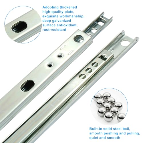15.7 Inch Drawer Slides, 2pcs, Metal Ball Bearing - size: 15.7"