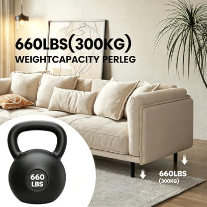 Geesatis 8" Heavy Duty Straight Furniture Feet,Round Tapered Furniture Legs - color: Black, size: Height: 8 inch & Straight
