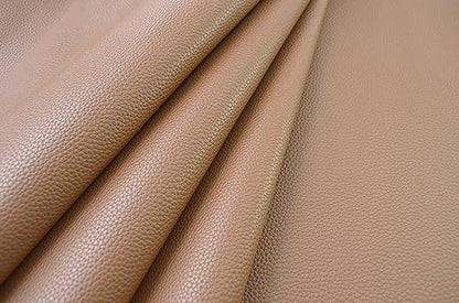 2 Yards 54" x 72" Soft Faux Leather Fabric Brown Fake Leather Fabric Upholstery Vinyl for Sofa Bags Chairs Car Seats DIY Crafts - color: Brown (Litchee Pattern), size: 2yard (54''x72'')