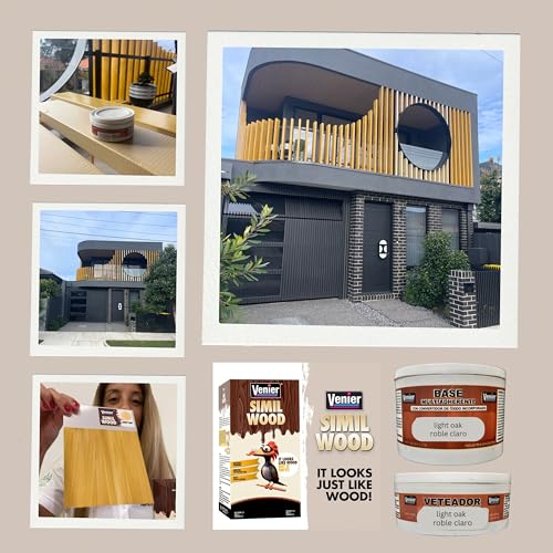 Venier Wood Like Paint Garage Doors (Light Oak) - Furniture Cabinets Metal - Interior Exterior Paint - Liquid Wood (25,36 fl. oz) - color: Light Oak