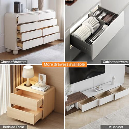 22 Inch Soft Close Undermount Drawer Slides for Frameless, 100lb,1 Pair - size: 22 Inch