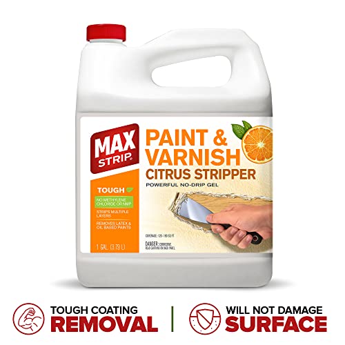 Max Strip Citrus Paint Stripper Gel, Safe Wood & Metal Stripper, 1G - size: 128 Fl Oz (Pack of 1)