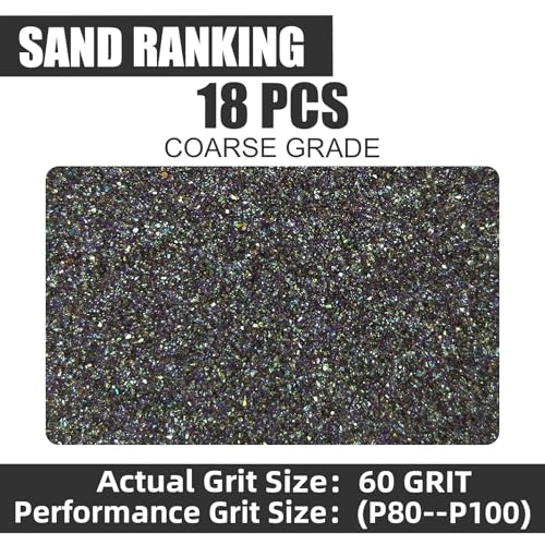 18pcs Sanding Sponge 60 grit Soft Sanding Block Washable and Reusable, Double-Sided Sponge Sanding Blocks Wet Dry Sandpaper Pad for Wood Metal FurniturePaint - style: 60 Grit 18pcs