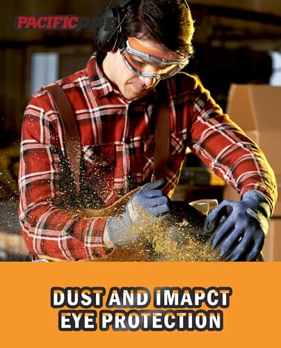 PACIFIC PPE Safety Goggles, Anti-Fog Anti-Scratch Wraparound Eyewear