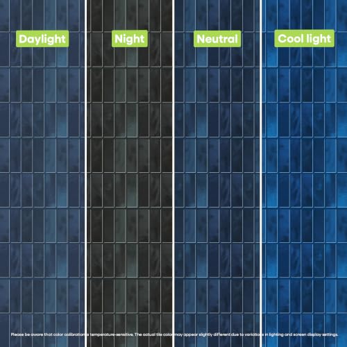 Select 5 Pack Peel and Stick Backsplash Square Tiles, 12x12 in, Blue - color: Blue, size: Rectangle Shape