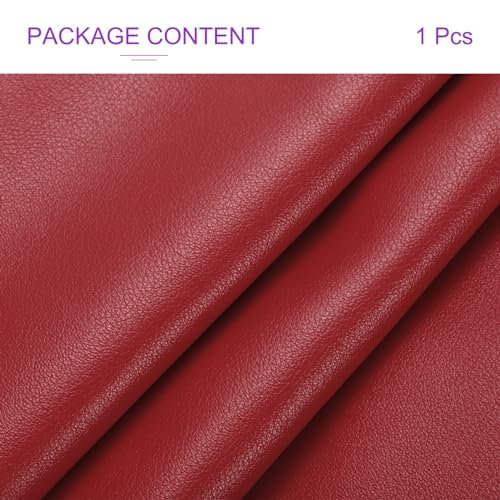 DMiotech 1 Pack 8 Inch x 53 Inch Faux Leather Sheet Furniture Cover Fabric Skin Red PU Leather Roll for Handmade DIY Craft Projects - color: Red, size: 8 Inch x 53 Inch
