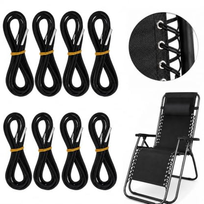 JIEYAO 8Pcs Universal Replacement Elastic Cords for Zero Gravity Chair