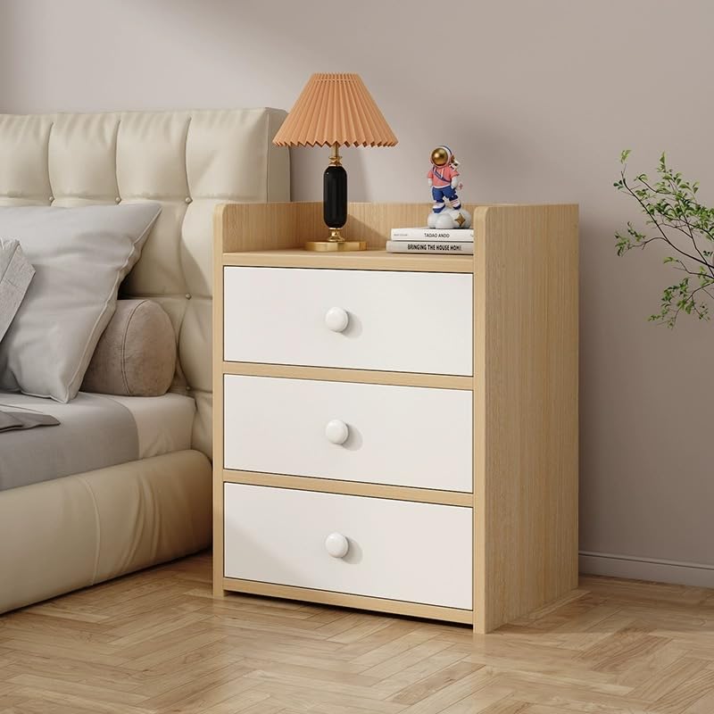 8PCS Round Wood Drawer Knob,Dresser Furniture Drawers 33mm Dia,White Cabinet Pulls Handles with Screws Hardware for Drawer Wardrobe Dresser - color: White