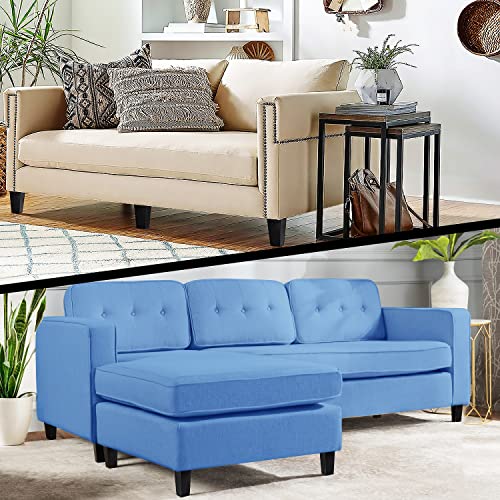 6 inch Furniture Legs Black Couch Legs Set of 6 Ottoman Replacement Sofa Legs for Sectional, Dresser, Recliner, Nightstand - size: 6 inch