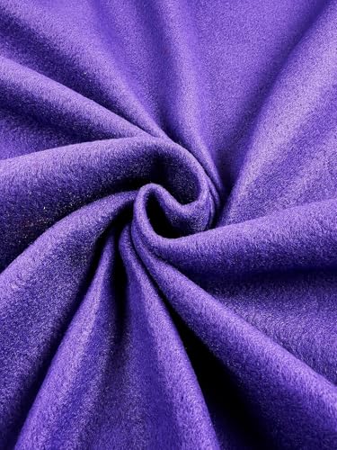 Polar Fleece Solid Purple, Fabric by the Yard - color: Purple