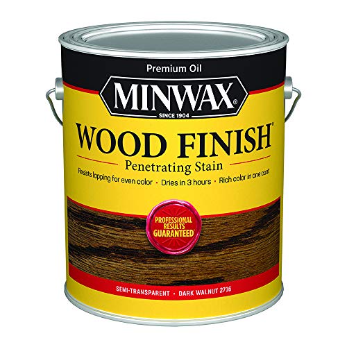 Minwax 710810000 Wood Finish 250 VOC Compliant, Dark Walnut Stain, Gallon - color: 250 VOC Dark Walnut, size: 1 Gallon