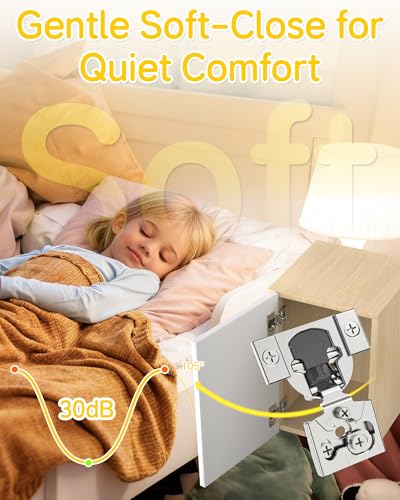 Onemake 20 Pack 1/2" Overlay Face Frame Soft Close Cabinet Hinges, 105° Concealed Hinge, Smooth Slow Self Closing, 3D Adjustable, Hidden Hardware Replacement for Kitchen, Wardrobe, Cupboard Door - size: 1/2"