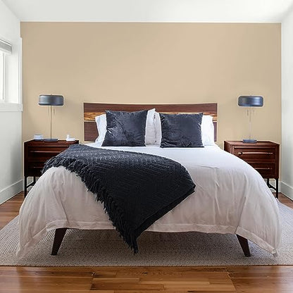 Glidden Total Interior Wall Paint & Primer All-in-One, Best Beige/Beige, Flat, 1 Gallon - color: Best Beige, size: 128 Fl Oz (Pack of 1)
