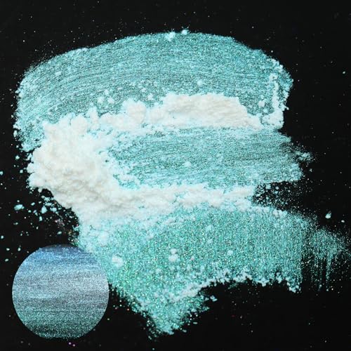 Matio Chameleon Mica Powder, 1.06oz/ 30g Ocean Heart White Chrome Powder - color: W-Ocean Heart