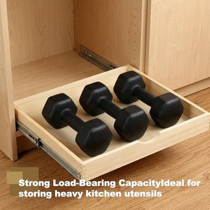 Soft Close Wood Pull Out Cabinet Drawer, 26.2", Fits 28"+ Opening - size: 26inch