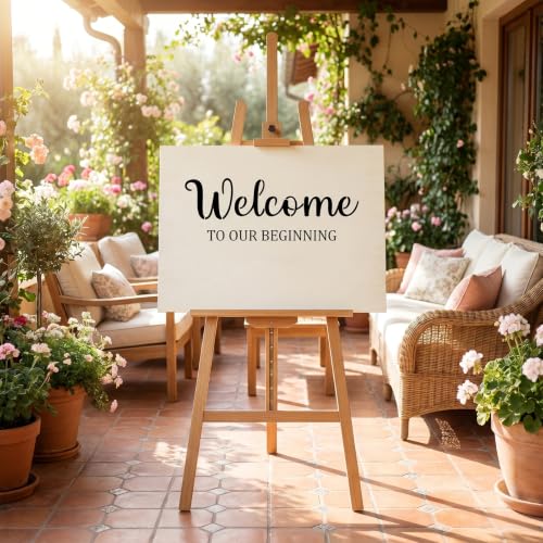 6PCS Welcome Stencils for Painting on Wood, Reusable Plastic Templates