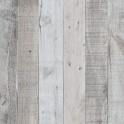 WENMER Gray Vintage Wood Wallpaper, 17.71'' x 472'' Peel and Stick, Shiplap, Self-Adhesive, Waterproof, 58.21 sq.ft. Coverage - color: Gray, size: 17.7" x 472"