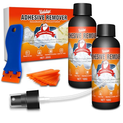 Adhesive Remover Spray, 7oz Sticker Remover with Scraper
