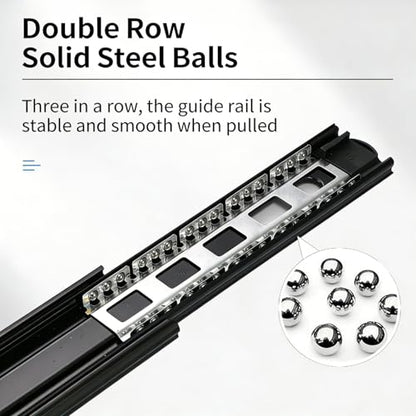 Soft Close Drawer Slides 20 Inch 1 Pair Heavy Duty