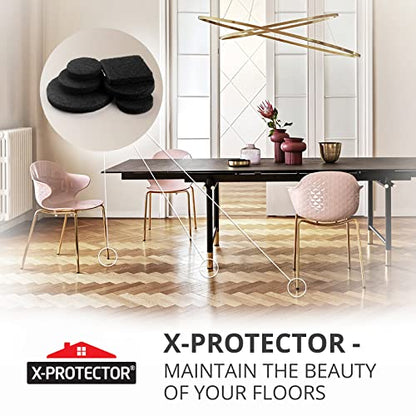 X-Protector 357 Pcs Black Felt Furniture Pads - Heavy Duty Floor Protectors - size: 357 PCS Black