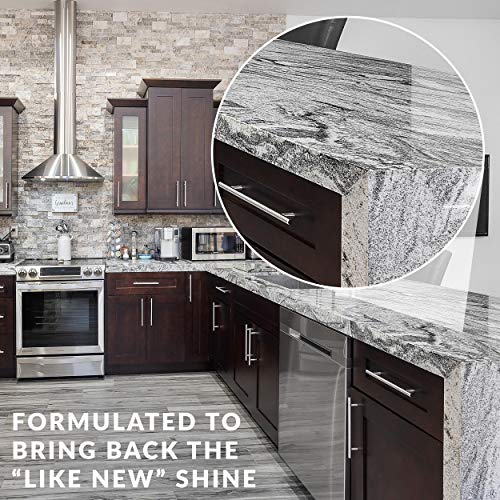 HOPE'S Perfect Countertop Cleaner and Polish 22-Ounce, Streak-Free Multi-Surface Cleaning Spray, Safe on Stone, Laminate, CORIAN, Granite, Quartz, Marble, Pack of 1 - style: 22 Fl Oz (Pack of 1)