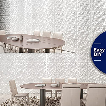 Art3dwallpanels 3D Wall Panels, White, 33 Pack - color: White