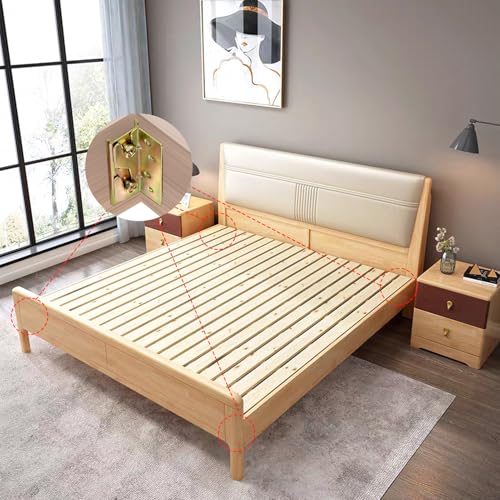 4 Sets Bed Rail Brackets,Heavy Duty Bed Frame Brackets Bed with Screws - size: 4 Pieces