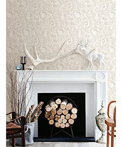 NuWallpaper by WallPops Cream Terrene Peel & Stick Wallpaper, NUS4304