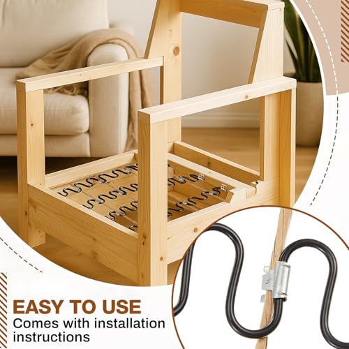 Upholstery Stay Wire Kit, 40ft Paper Wrapped Wire 9 Gauge with 80 Clips - size: 40ft