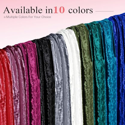 1 Yard 63" Wide Red Stretch Crushed Velvet Fabric - color: Red, size: 1 Yard