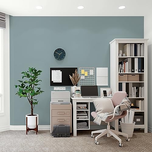 Glidden Total Interior Wall Paint & Primer All-in-One, Aqua Smoke/Aqua, Flat, 1 Gallon - color: Aqua Smoke, size: 128 Fl Oz (Pack of 1)