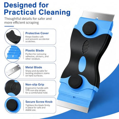21Pcs Silicone Caulking Tool 3 in 1 Stainless Steel Head Scraper Caulk Remover Sealant for Kitchen Bathroom Window - color: 21Pcs