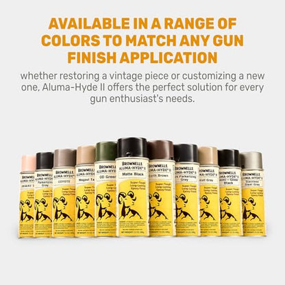 Brownells Aluma-Hyde II Epoxy Based Firearm Finish Spray Coating Protection Paint, Aerosol Can, 12 oz. (340g) Matte Clear - color: Matte Clear