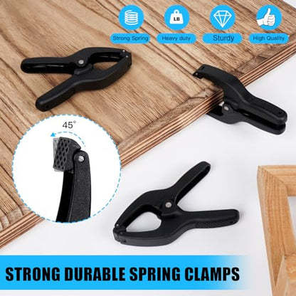 ACOSEA 30 Pcs 3.5 Inch Black Small Spring Clamps