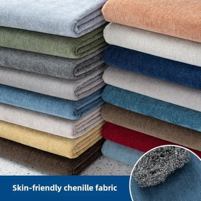 157x58 inches Soft Chenille Fabric for Upholstery, Crisp and Stylish Chenille Upholstery Fabric by the Yard(Army Green) - color: 14 Army Green, size: 157x58"