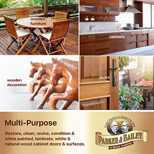 Parker & Bailey Kitchen Cabinet Cream, Multi Surface Cleaner & Furniture Cleaner, Quick Shine Wood Restorer & Protector for Cabinets, Tables & Surfaces, Renews & Restores a Finish for Wood, 12oz - size: 12 Ounce (Pack of 1)