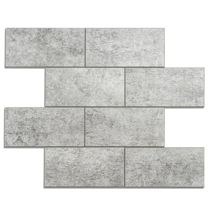 Havenly Peel and Stick Backsplash Tile for Kitchen & Bathroom Walls (Matte Grayish Textured, 10 Tiles - 9.7 sq. ft. (0.9 m²)) - color: Matte Grayish Textured