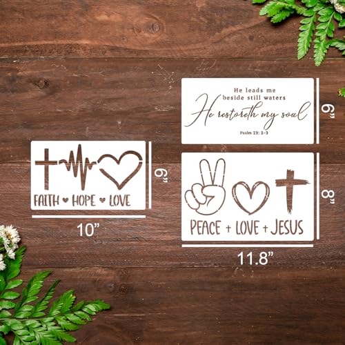 Christian Stencils for Crafts Reusable Inspirational Stencils - style: Christian