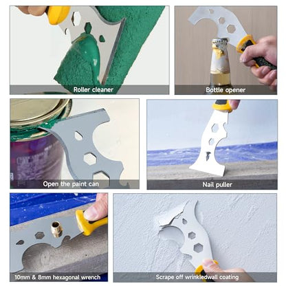 VOOMEY 5-in-1 Paint Brush Comb & 12-in-1 Painter Tool Scraper