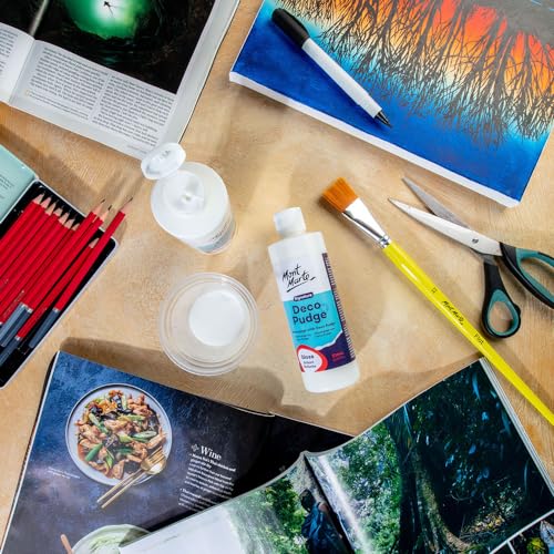 Mont Marte Deco Pudge Craft Varnish Signature 236ml (8 US fl.oz) – Gloss, Multi-Purpose Clear Craft Sealer, Varnish and Decoupage Glue, Ideal for Acrylic Paints, Paper, Wood, Ceramics, Fabrics, Clay - color: Gloss, size: 8 US fl oz