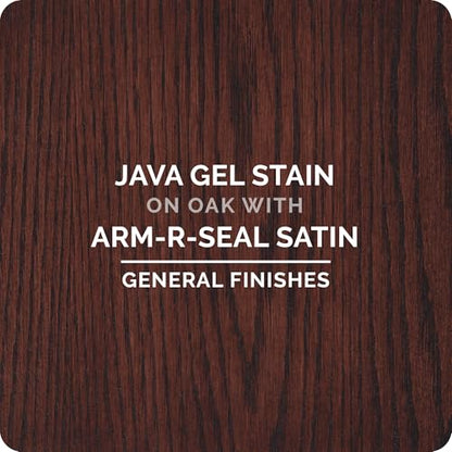 Gel Stain [Java] + Arm-R-Seal [Satin] Topcoat | Quarts | General Finishes | Premium Oil-Based Wood Finish Set